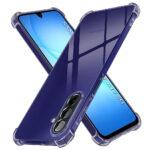 Coque Techsuit Shockproof Clear Silicone pour Samsung Galaxy A17 5G / A17 4G - Smoke Black