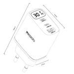 Chargeur secteur Yesido (YC69) USB, Type-C, 30 W, Avec affichage numérique, charge rapide, pour téléphone, tablette   - Black – Image 6