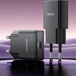 Chargeur secteur Yesido (YC74) GaN, charge rapide, ultra-mince, puce intelligente, USB-C, PD30W, 5V/3A   - Black – Image 2