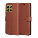 Étui portefeuille Techsuit Leather Folio pour Motorola Moto G86 - Brown