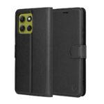 Étui portefeuille Techsuit Leather Folio pour Motorola Moto G86 - Black