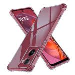 Coque Techsuit Shockproof Clear Silicone pour Motorola Moto G05 / E15 - Smoke Black