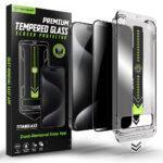 Protection d'écran Techsuit TitanGlass FullCover avec applicateur pour iPhone 15 Pro Max - Privacy