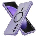 Coque Techsuit Shockproof Clear Silicone MagSafe pour Samsung Galaxy S23 FE - Smoke Black