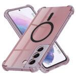 Coque Techsuit Shockproof Clear Silicone MagSafe pour Samsung Galaxy S21 Plus - Smoke Black