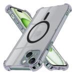 Coque Techsuit Shockproof Clear Silicone MagSafe pour iPhone 15 Plus - Smoke Black