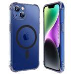 Coque Techsuit Shockproof Clear Silicone MagSafe pour iPhone 14 - Smoke Black