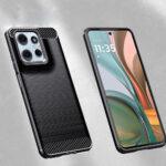 Coque Techsuit Carbon Silicone pour Motorola Moto G57 Power / G67 Power - Black – Image 2