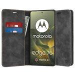 Étui portefeuille Techsuit Confy Cover pour Motorola Edge 70 - Black