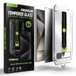 Protection d'écran Techsuit TitanGlass CrystalHD (Compatible avec le déverrouillage par empreinte digitale) pour Samsung Galaxy S24 Ultra - Privacy