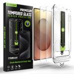 Lot de 2 protections d'écran Techsuit TitanGlass CrystalHD (Compatible avec le déverrouillage par empreinte digitale) pour Samsung Galaxy S25 Ultra - Clear