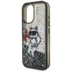 Coque Karl Lagerfeld Liquid Glitter Choupette Logo MagSafe avec paillettes pour iPhone 16 - Black – Image 5