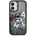 Coque Karl Lagerfeld Liquid Glitter Choupette Logo MagSafe avec paillettes pour iPhone 16 - Black – Image 3