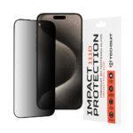 Protection d'écran Techsuit 111D Privacy Full Glue pour iPhone 15 Pro Max - Black