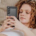 Coque Techsuit Carbon Silicone pour Samsung Galaxy S26 Plus - Black – Image 6