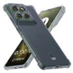 Coque Techsuit Shockproof Clear Silicone pour Motorola Edge 70 - Smoke Black