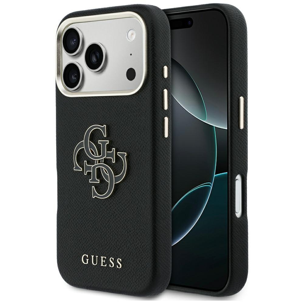 2843353 Coque Guess Hardcase Resin Logo pour iPhone 17 Pro - Black – Image 1