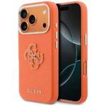 Coque Guess Hardcase Resin Logo pour iPhone 17 Pro - Orange