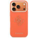 Coque Guess Hardcase Resin Logo pour iPhone 17 Pro - Orange – Image 3