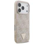 Coque Guess Hardcase 4G Triangle Logo MagSafe avec dragonne de perles  iPhone 17 Pro - Pink – Image 4