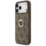 Coque Guess Hardcase 4G Ring Stand avec bague pour iPhone 17 Pro Max - Brown – Image 6