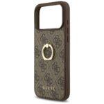 Coque Guess Hardcase 4G Ring Stand avec bague pour iPhone 17 Pro Max - Brown – Image 2