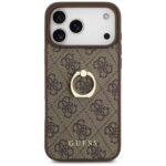 Coque Guess Hardcase 4G Ring Stand avec bague pour iPhone 17 Pro Max - Brown – Image 3