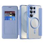 Étui portefeuille Techsuit SmartMag Book Case pour Samsung Galaxy S26 Ultra - Light Blue