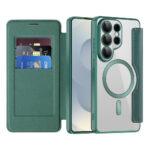 Étui portefeuille Techsuit SmartMag Book Case pour Samsung Galaxy S26 Ultra - Green