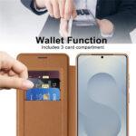 Étui portefeuille Techsuit SmartMag Book Case pour Samsung Galaxy S26 Ultra - Brown – Image 4