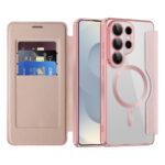 Étui portefeuille Techsuit SmartMag Book Case pour Samsung Galaxy S26 Ultra - Pink