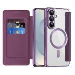 Étui portefeuille Techsuit SmartMag Book Case pour Samsung Galaxy S26 Plus - Purple