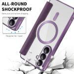 Étui portefeuille Techsuit SmartMag Book Case pour Samsung Galaxy S26 Plus - Purple – Image 3