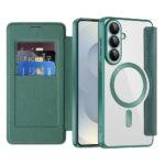 Étui portefeuille Techsuit SmartMag Book Case pour Samsung Galaxy S26 Plus - Green