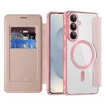 Étui portefeuille Techsuit SmartMag Book Case pour Samsung Galaxy S26 - Pink