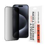 Protection d'écran Techsuit 111D Privacy Full Glue pour iPhone 15 Pro - Black