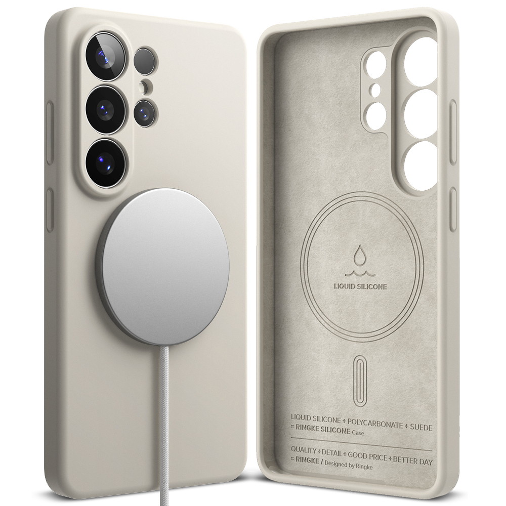 2872777 Coque Ringke Silicone Magnetic MagSafe pour Samsung Galaxy S26 Ultra - Stone – Image 1