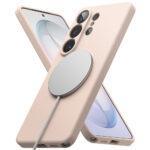 Coque Ringke Silicone Magnetic MagSafe pour Samsung Galaxy S26 Ultra - Pink Sand – Image 5