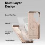 Coque Ringke Silicone Magnetic MagSafe pour Samsung Galaxy S26 Ultra - Pink Sand – Image 6