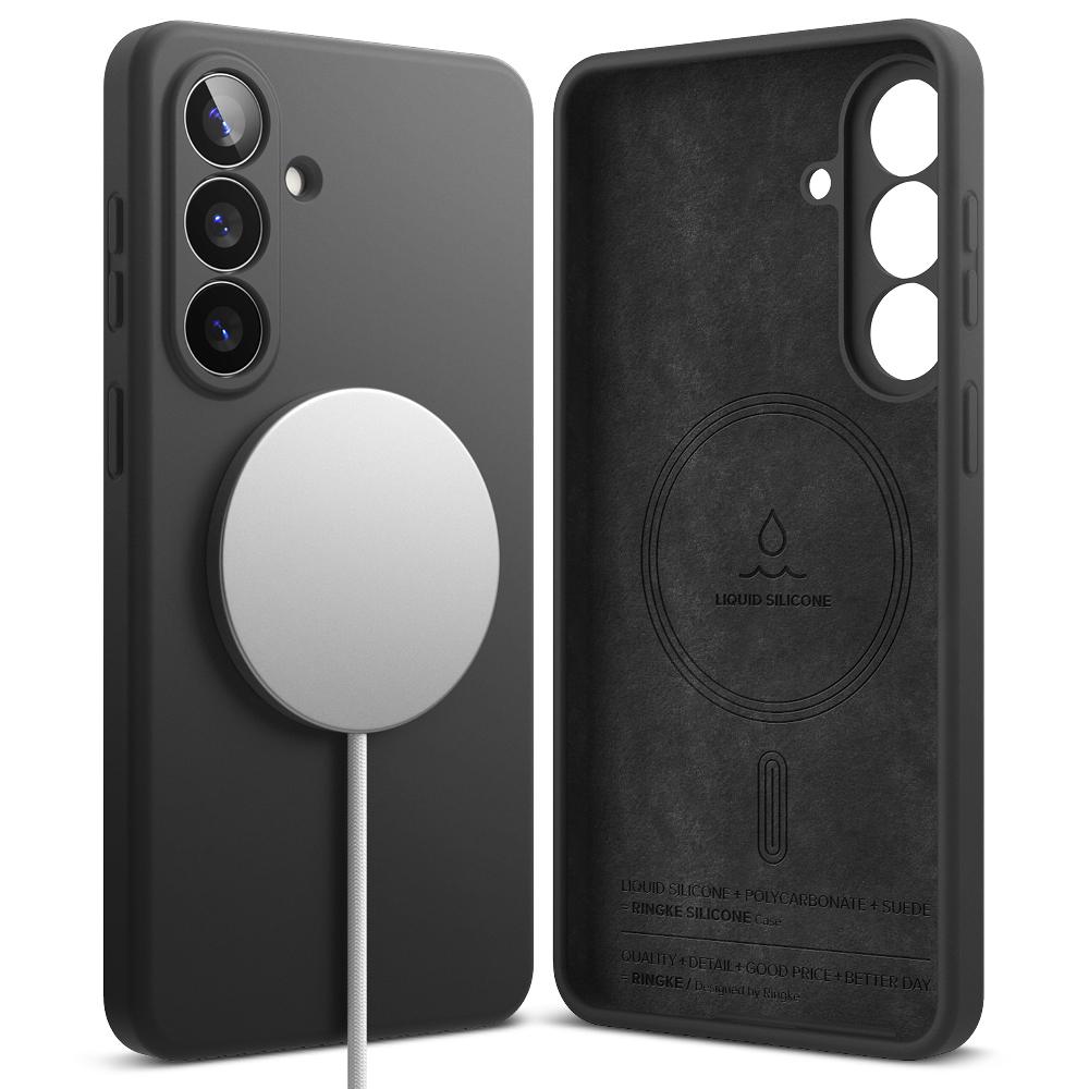 2873377 Coque Ringke Silicone Magnetic MagSafe pour Samsung Galaxy S26 Plus - Black – Image 1