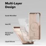 Coque Ringke Silicone Magnetic MagSafe pour Samsung Galaxy S26 - Pink Sand – Image 6