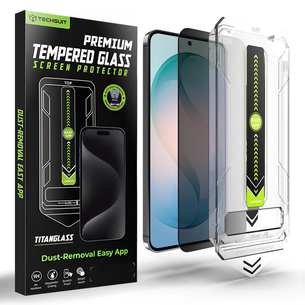 2875681 Protection d'écran Techsuit TitanGlass CrystalHD (Compatible avec le déverrouillage par empreinte digitale) pour Samsung Galaxy S26 Plus - Privacy – Image 1