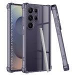 Coque Techsuit Shockproof Clear Silicone pour Samsung Galaxy S25 Ultra - Smoke Black