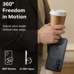 Coque Torras Ostand Spin MagSafe Series pour Samsung Galaxy S26 - Black – Image 4