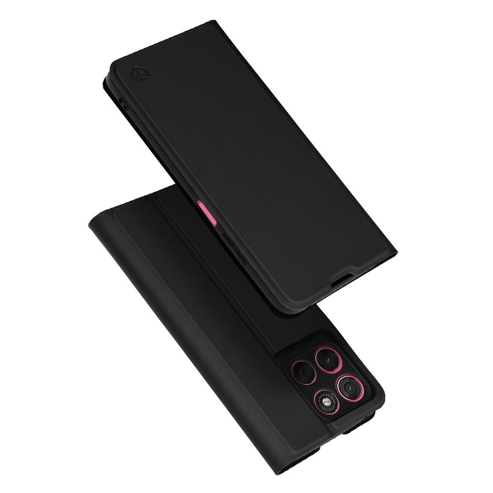 2896045 Étui portefeuille Techsuit Magskin Book pour Motorola Moto G57 Power / G67 Power - Black – Image 1