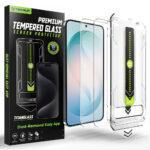 Lot de 2 protections d'écran Techsuit TitanGlass CrystalHD (Compatible avec le déverrouillage par empreinte digitale) pour Samsung Galaxy S26 Plus - Clear