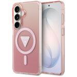 Coque Guess IML Gradient Triangle Logo MagSafe pour Samsung Galaxy S26 - Pink