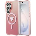 Coque Guess IML Gradient Triangle Logo MagSafe pour Samsung Galaxy S26 Ultra - Pink