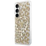 Coque Guess IML Leopard Print Triangle MagSafe pour Samsung Galaxy S26 - Brown – Image 6
