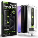 Lot de 2 protections d'écran Techsuit TitanGlass CrystalHD (Compatible avec le déverrouillage par empreinte digitale) pour Samsung Galaxy S26 Ultra - Privacy